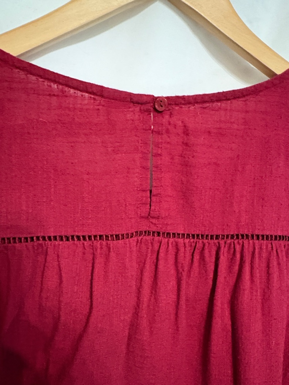 Old Navy Wine Red Sleeveless Babydoll Lagenlook Tank Top SZ XXL 100%Cotton. - Picture 4 of 10